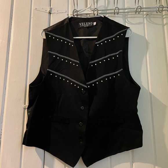 Veleno Sportswear New York Jackets & Blazers - Veleno sportswear New York Y2K bling vest-large NWOT
